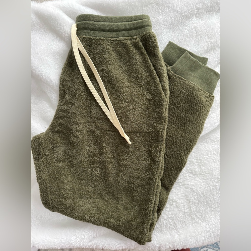 Outerknown Army Green Terry Joggers XS